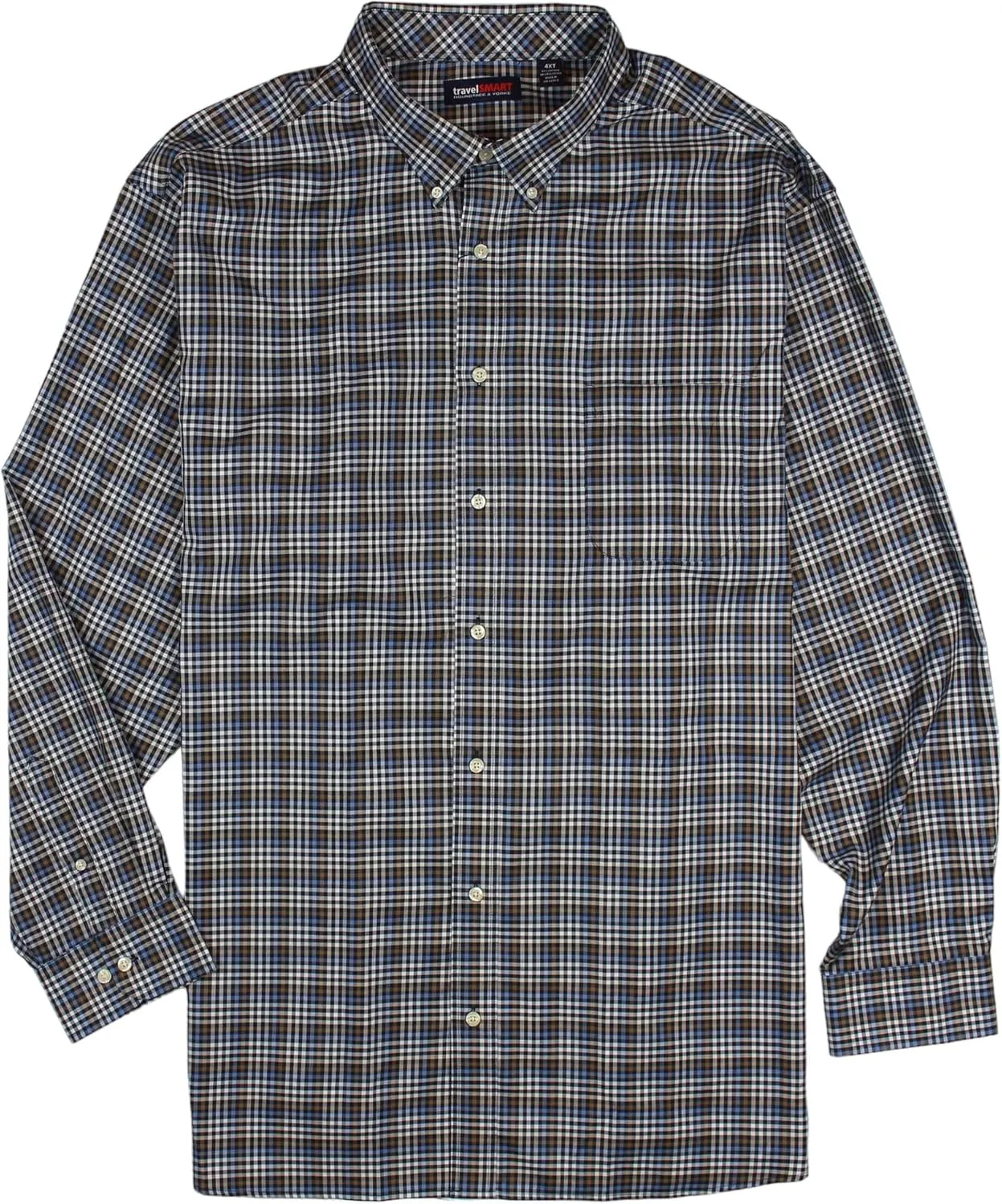 Roundtree & Yorke TravelSMART Non-Iron Men's Long Sleeve Shirt, Regular Sizes