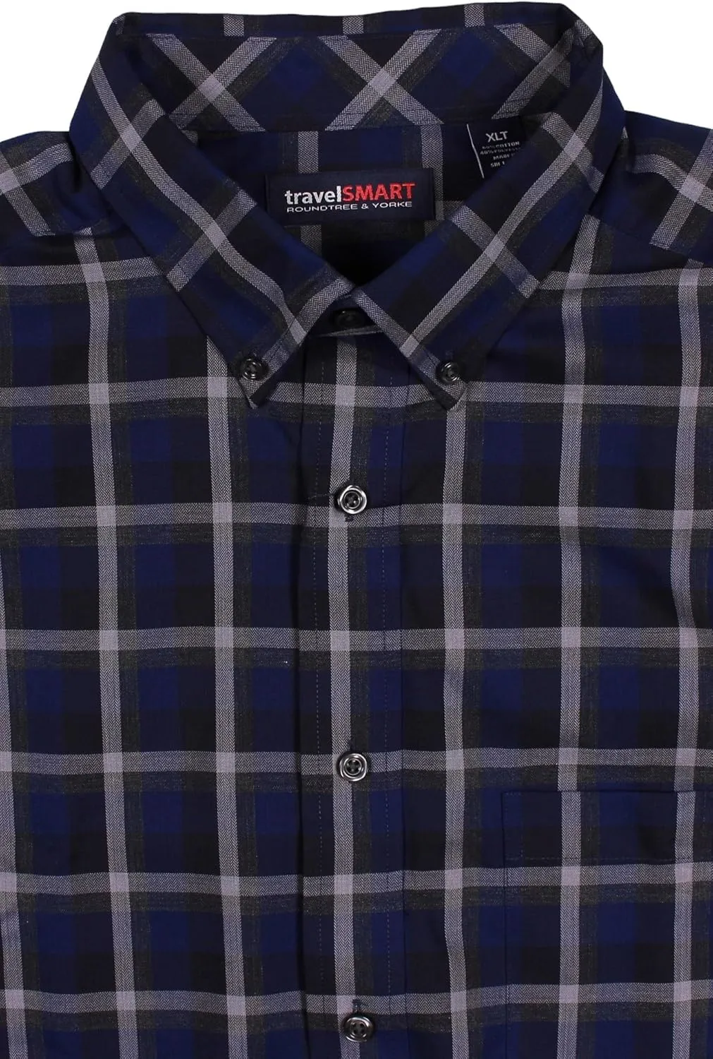 Roundtree & Yorke TravelSMART Non-Iron Men's Long Sleeve Shirt, Regular Sizes