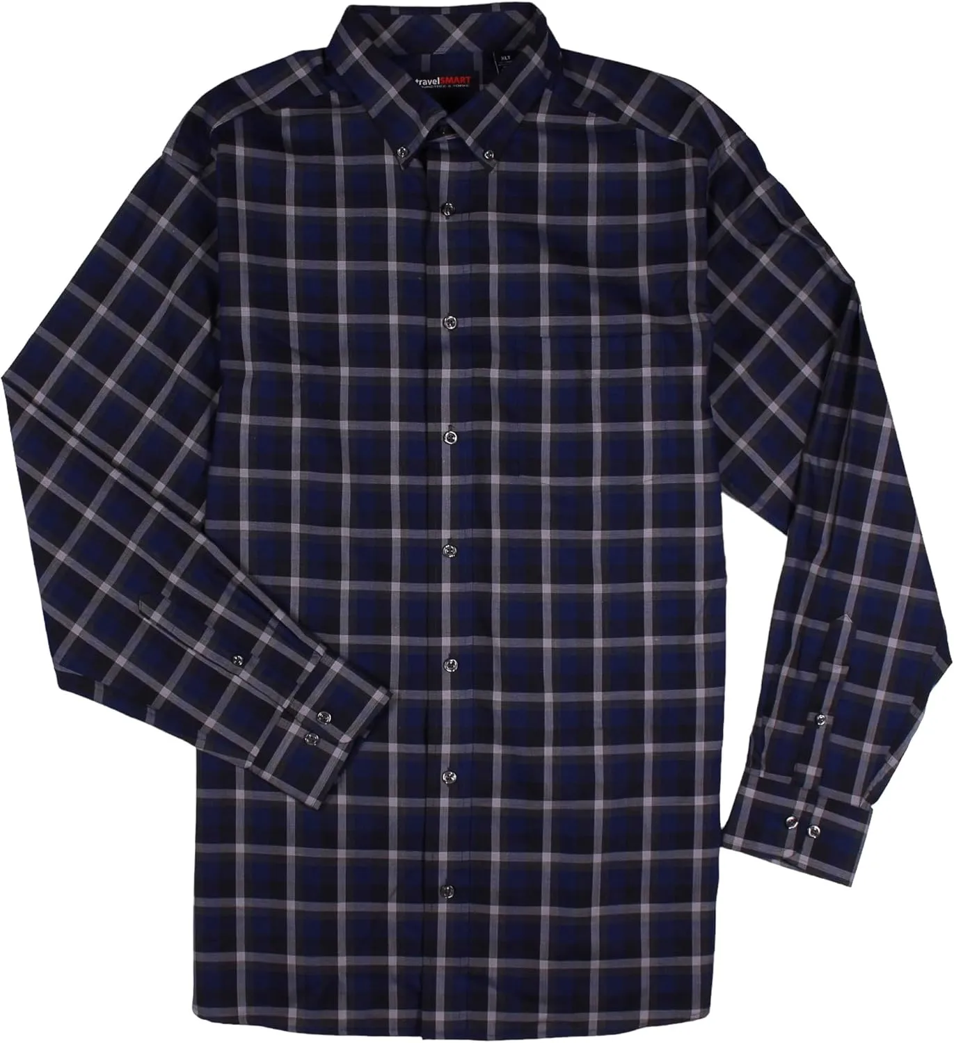 Roundtree & Yorke TravelSMART Non-Iron Men's Long Sleeve Shirt, Regular Sizes