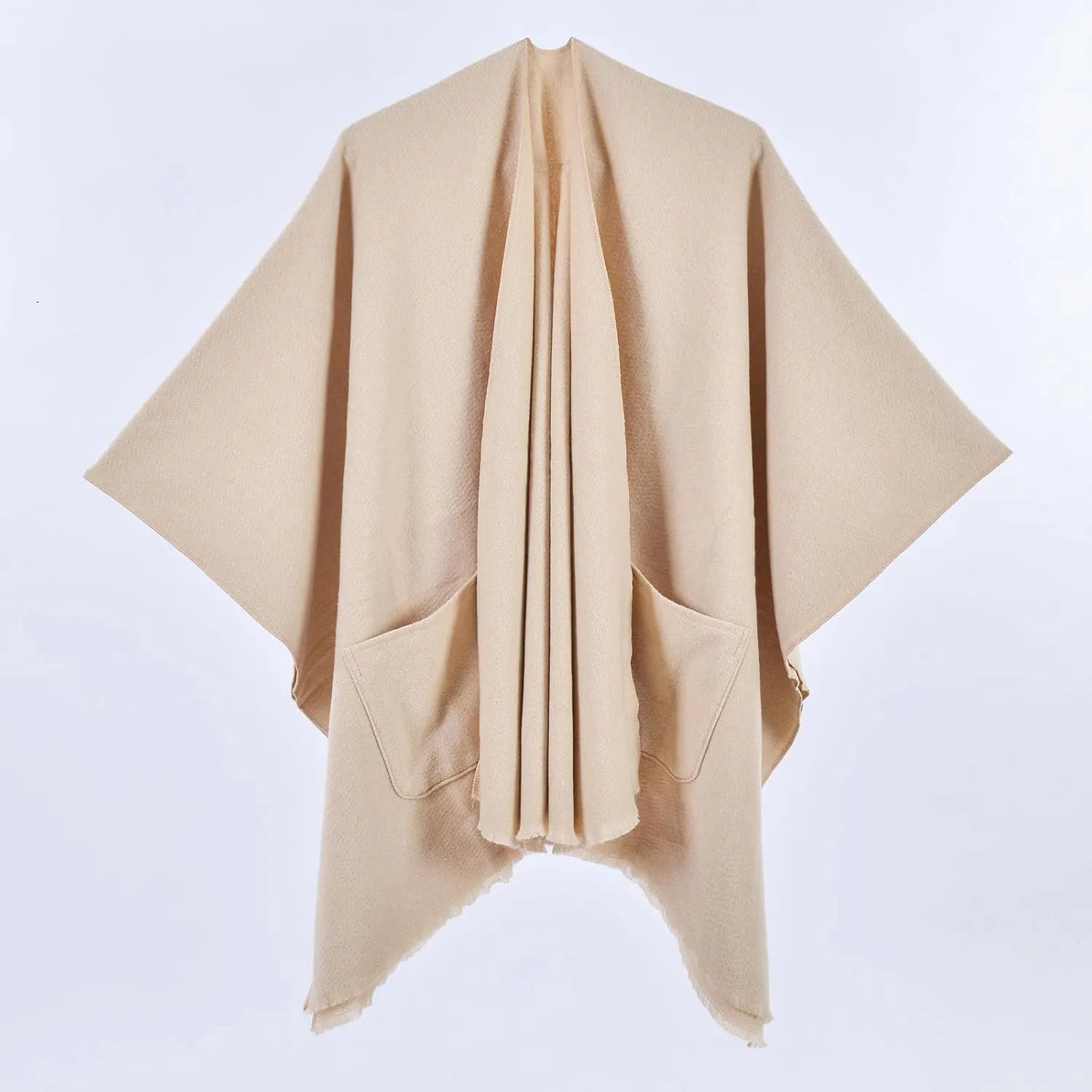 Shawl Wraps for Women Warm Chunky Shawl Scarves Fall Winter 2024 Cape Cardigan Sweaters Open Front Poncho Trendy