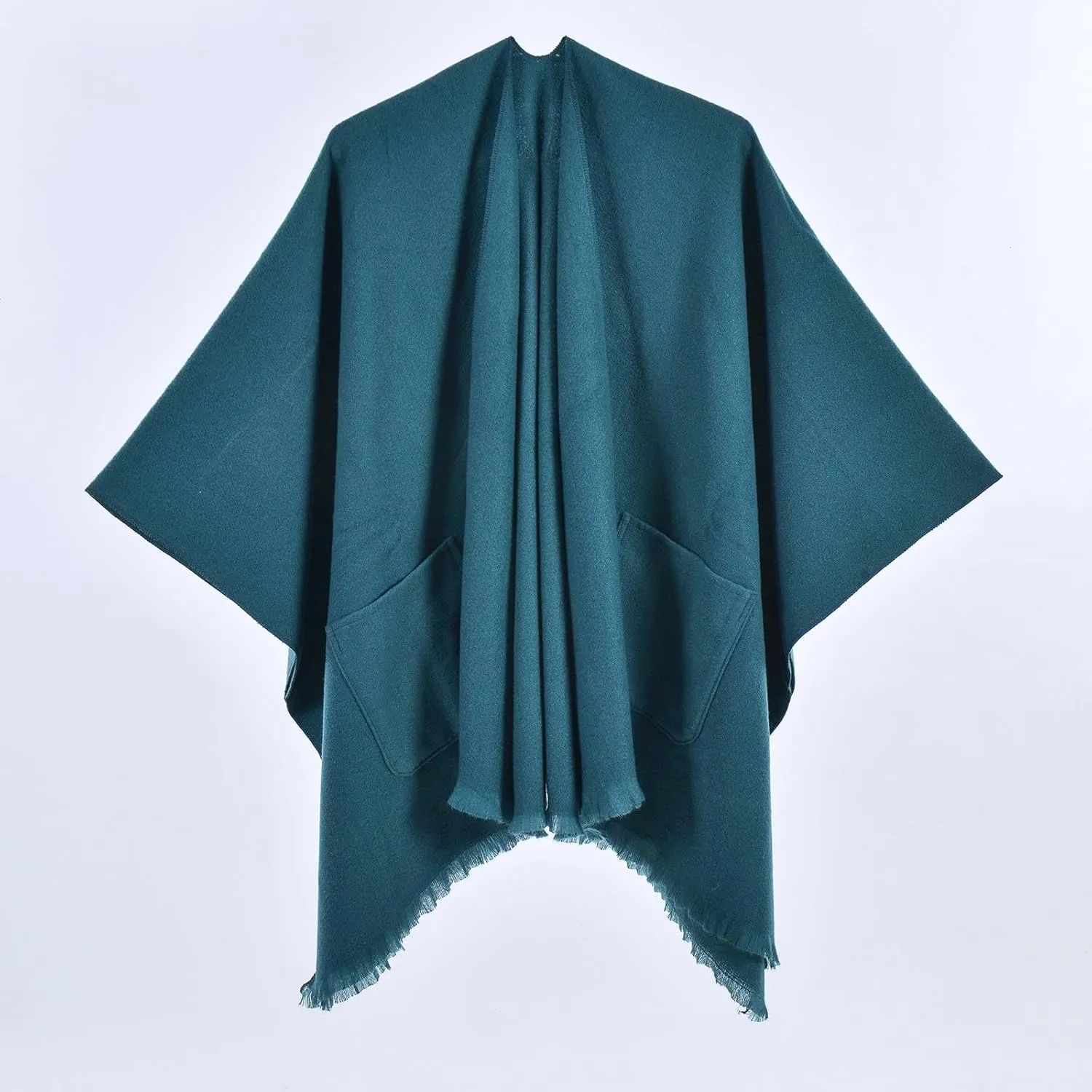 Shawl Wraps for Women Warm Chunky Shawl Scarves Fall Winter 2024 Cape Cardigan Sweaters Open Front Poncho Trendy