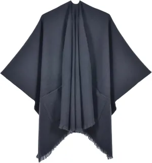 Shawl Wraps for Women Warm Chunky Shawl Scarves Fall Winter 2024 Cape Cardigan Sweaters Open Front Poncho Trendy