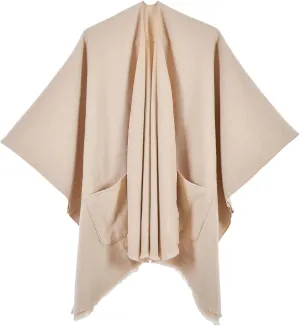 Shawl Wraps for Women Warm Chunky Shawl Scarves Fall Winter 2024 Cape Cardigan Sweaters Open Front Poncho Trendy