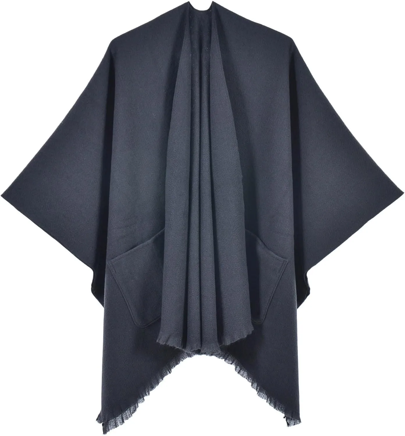 Shawl Wraps for Women Warm Chunky Shawl Scarves Fall Winter 2024 Cape Cardigan Sweaters Open Front Poncho Trendy