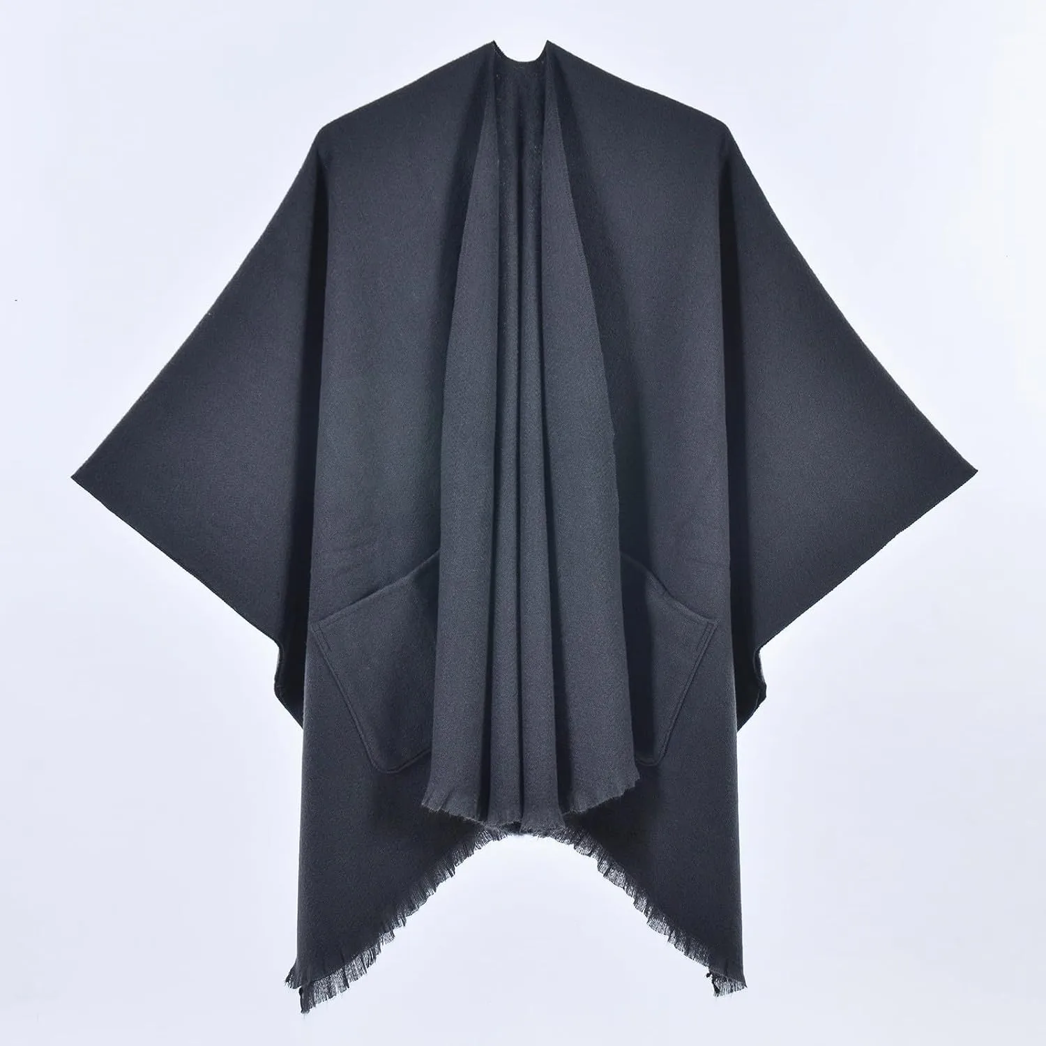 Shawl Wraps for Women Warm Chunky Shawl Scarves Fall Winter 2024 Cape Cardigan Sweaters Open Front Poncho Trendy