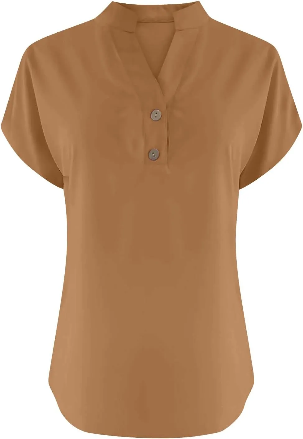 Summer Tops for Women,2025 Trendy Short Sleeve Cotton Linen Shirt Casual Button v Neck Tunic Blouses Outfits,