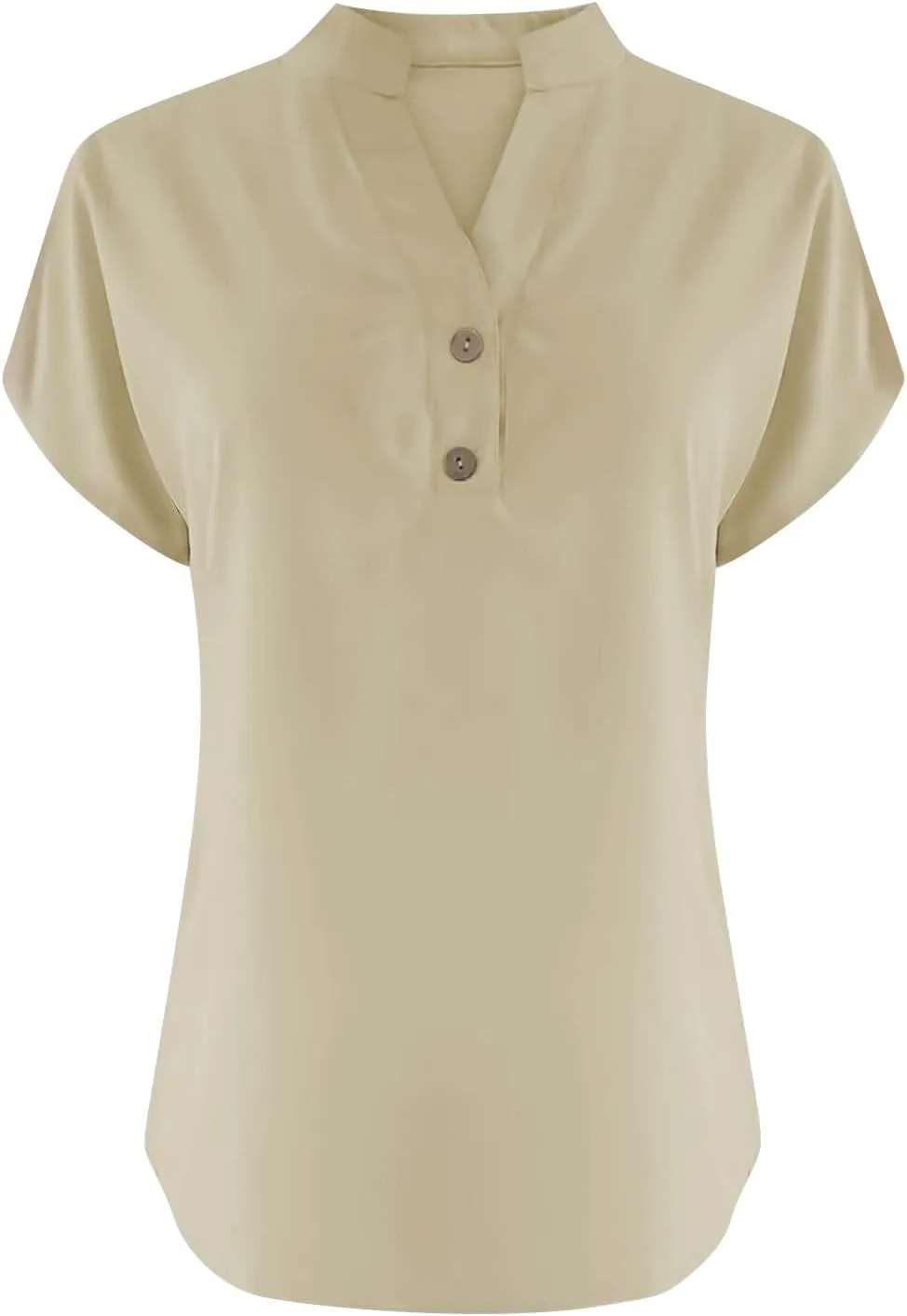 Summer Tops for Women,2025 Trendy Short Sleeve Cotton Linen Shirt Casual Button v Neck Tunic Blouses Outfits,
