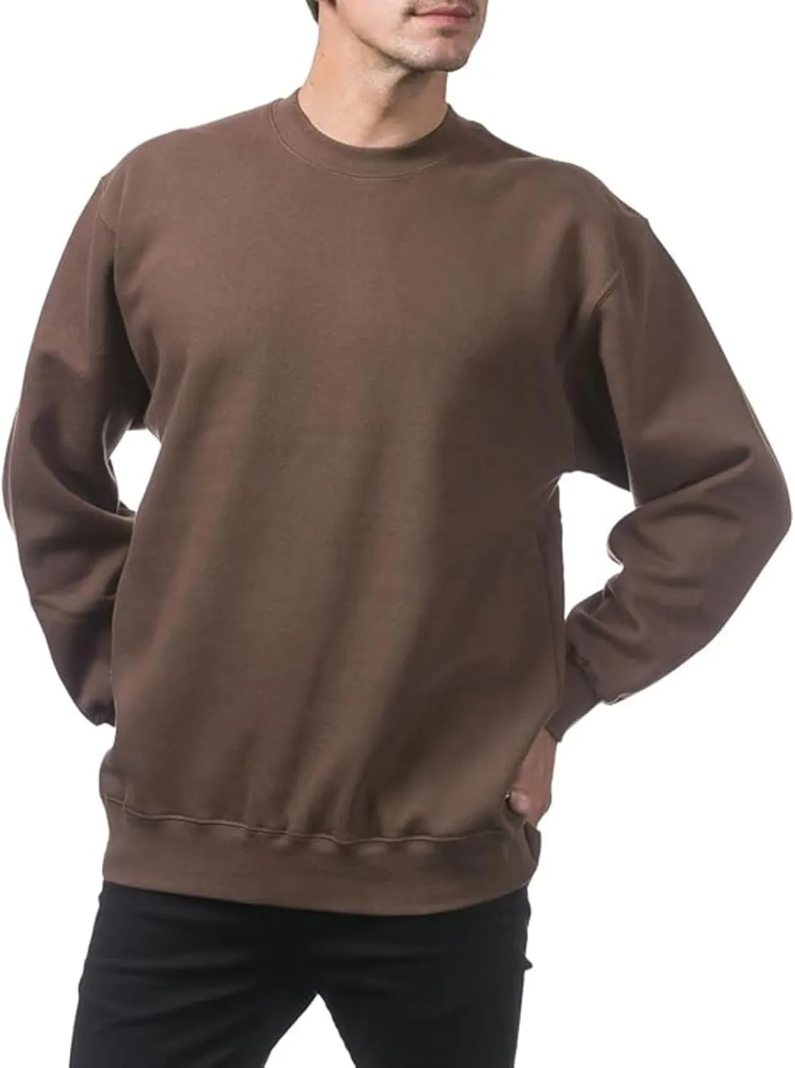 Sweatshirts for Men Long Sleeve Crewneck Sweatshirt Loose Casual Fashion Outerwear Plain Daily Versatile Pullover Tops