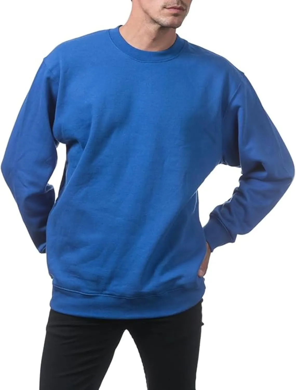 Sweatshirts for Men Long Sleeve Crewneck Sweatshirt Loose Casual Fashion Outerwear Plain Daily Versatile Pullover Tops