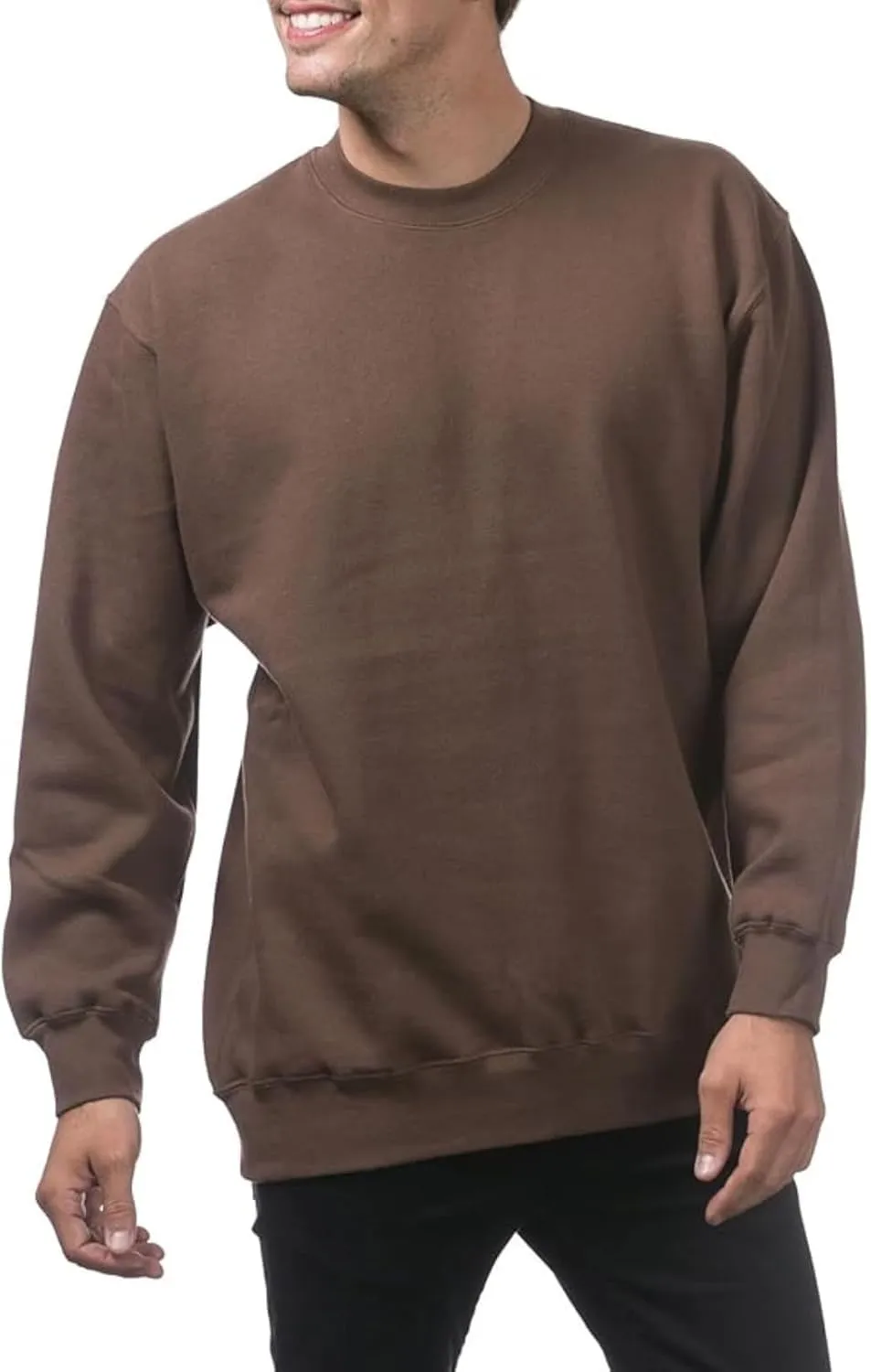 Sweatshirts for Men Long Sleeve Crewneck Sweatshirt Loose Casual Fashion Outerwear Plain Daily Versatile Pullover Tops