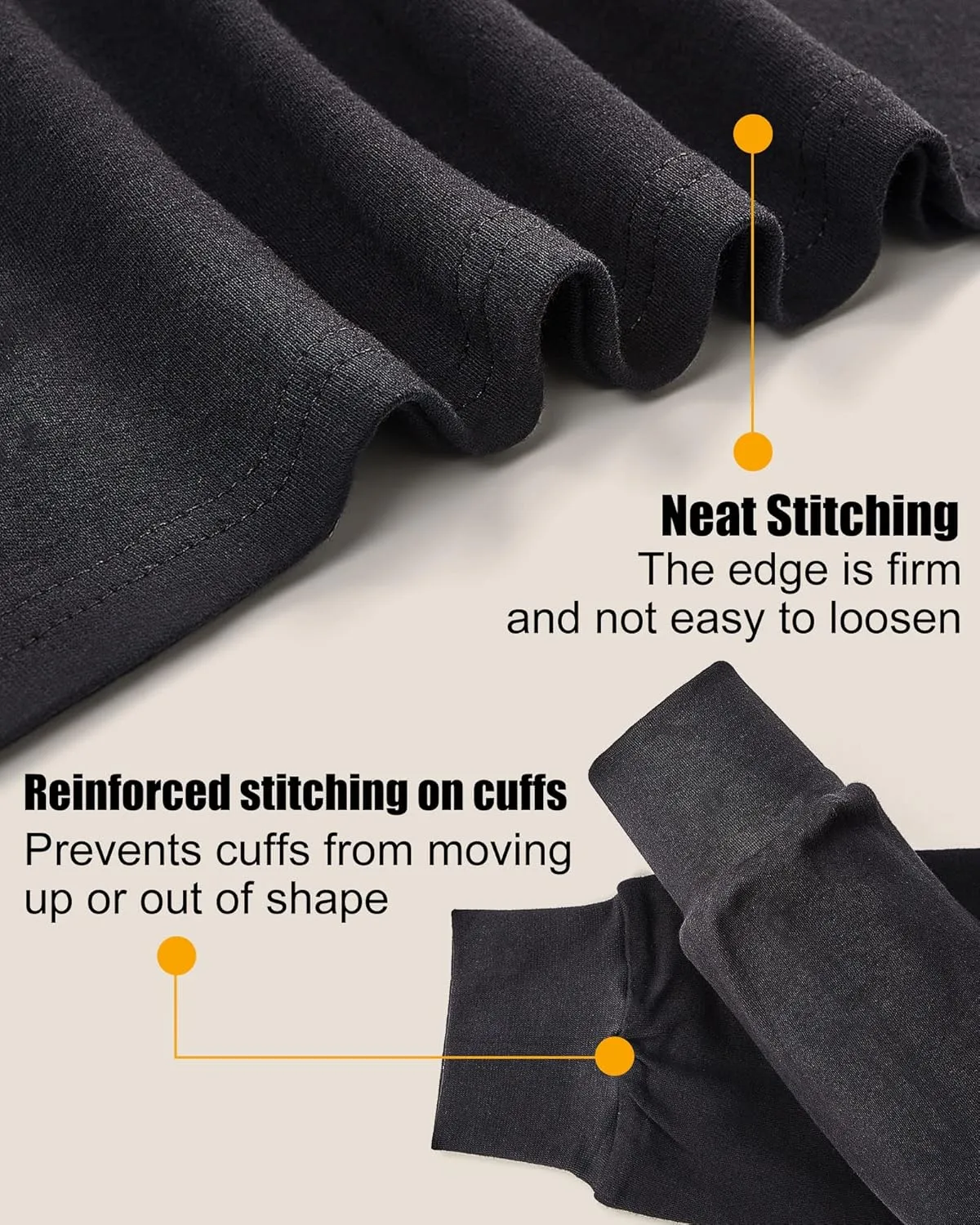Taiyin 8 Sets Thermal Underwear for Men Soft Underwear Cotton Warm Base Layer Top Bottom for Cold Winter Weather