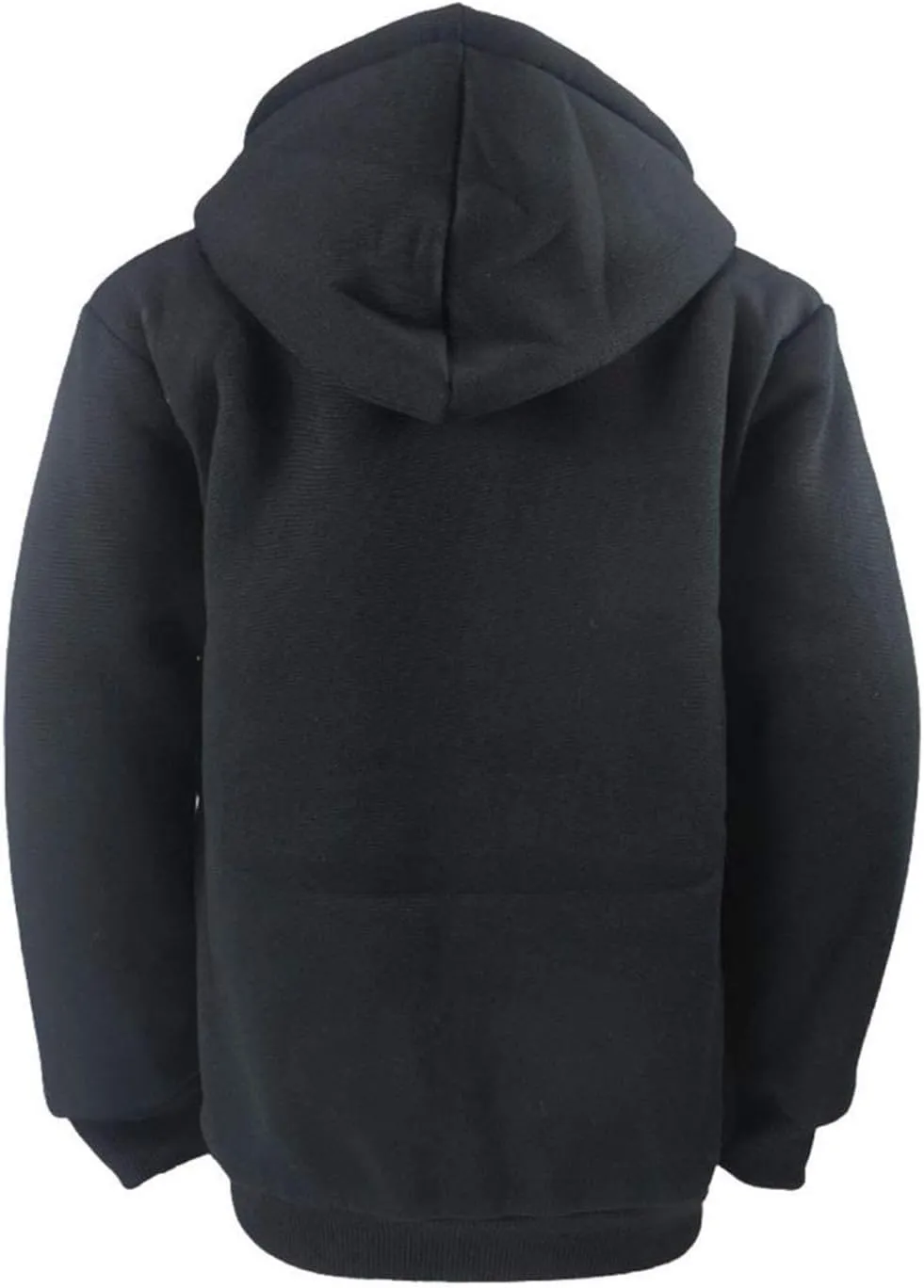 TanBridge Mens Sherpa Lined Hoodie Zip Up Plus Sizes Warm Fleece Hoodie with Padded Sleeve & Rib Cuffs
