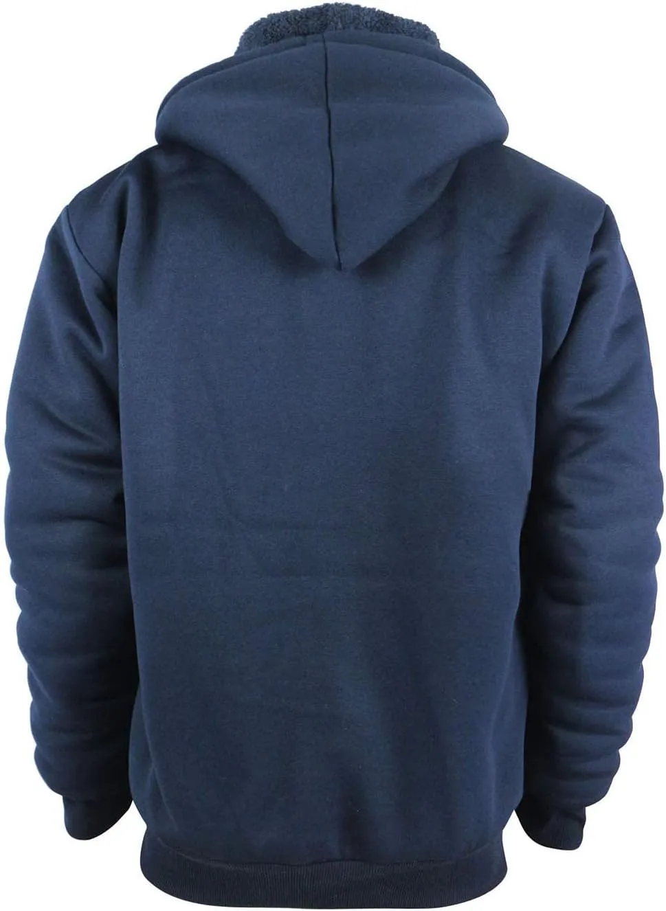TanBridge Mens Sherpa Lined Hoodie Zip Up Plus Sizes Warm Fleece Hoodie with Padded Sleeve & Rib Cuffs