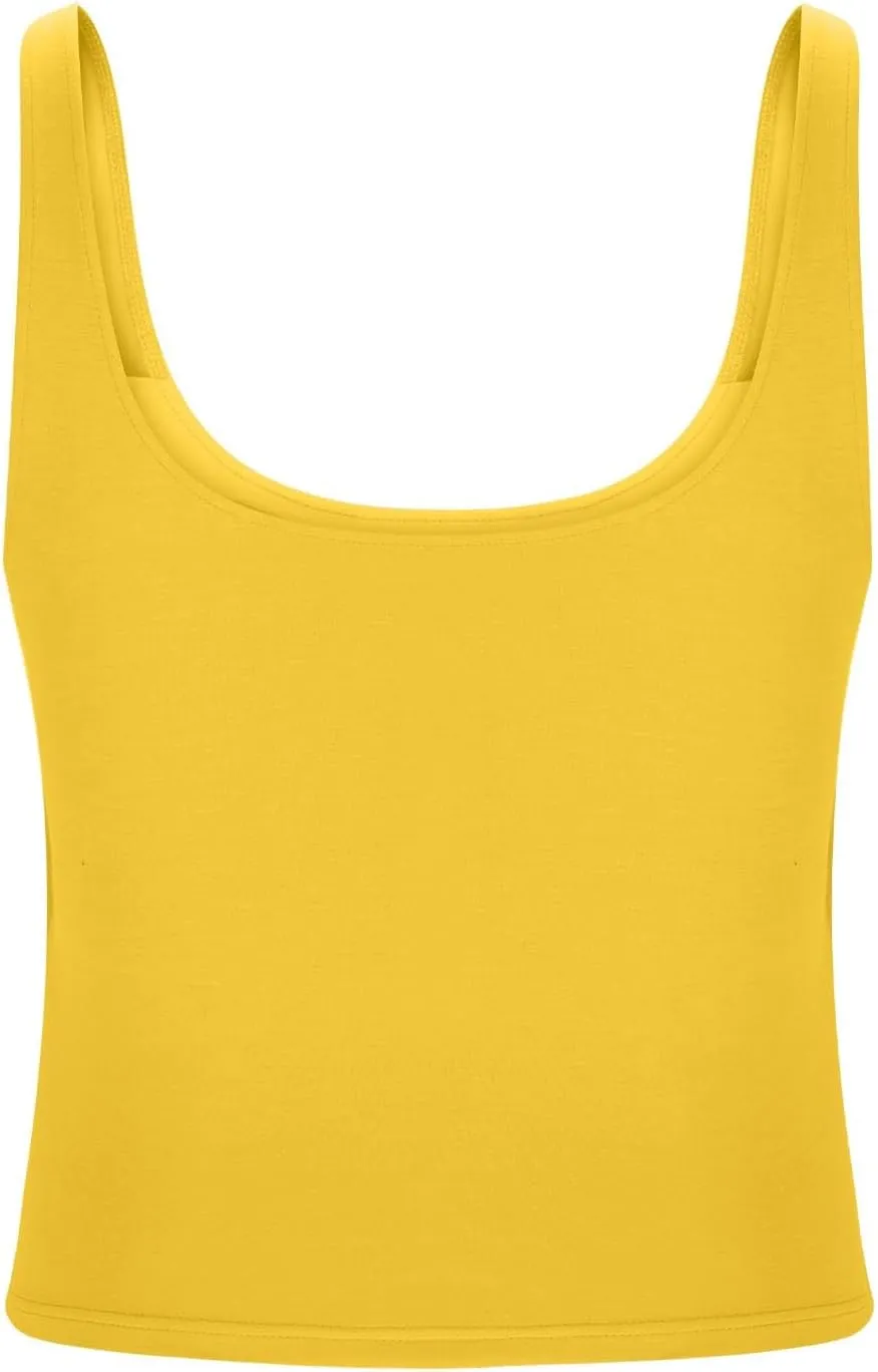 Tank Top for Women Built in Bra Workout Yoga Shirts Spaghetti Strap Padded Basic Camisole Tops Summer Athletic Tanks