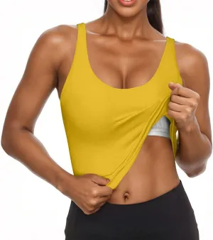 Tank Top for Women Built in Bra Workout Yoga Shirts Spaghetti Strap Padded Basic Camisole Tops Summer Athletic Tanks