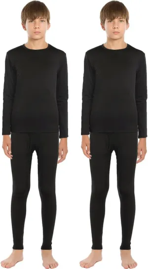 Thermal Underwear Set for Boys Long Johns Fleece Lined Kids Base Layer Thermals Sets Boy