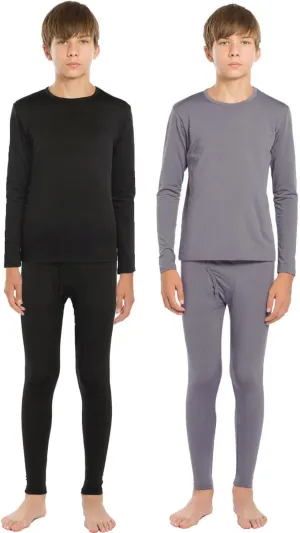 Thermal Underwear Set for Boys Long Johns Fleece Lined Kids Base Layer Thermals Sets Boy