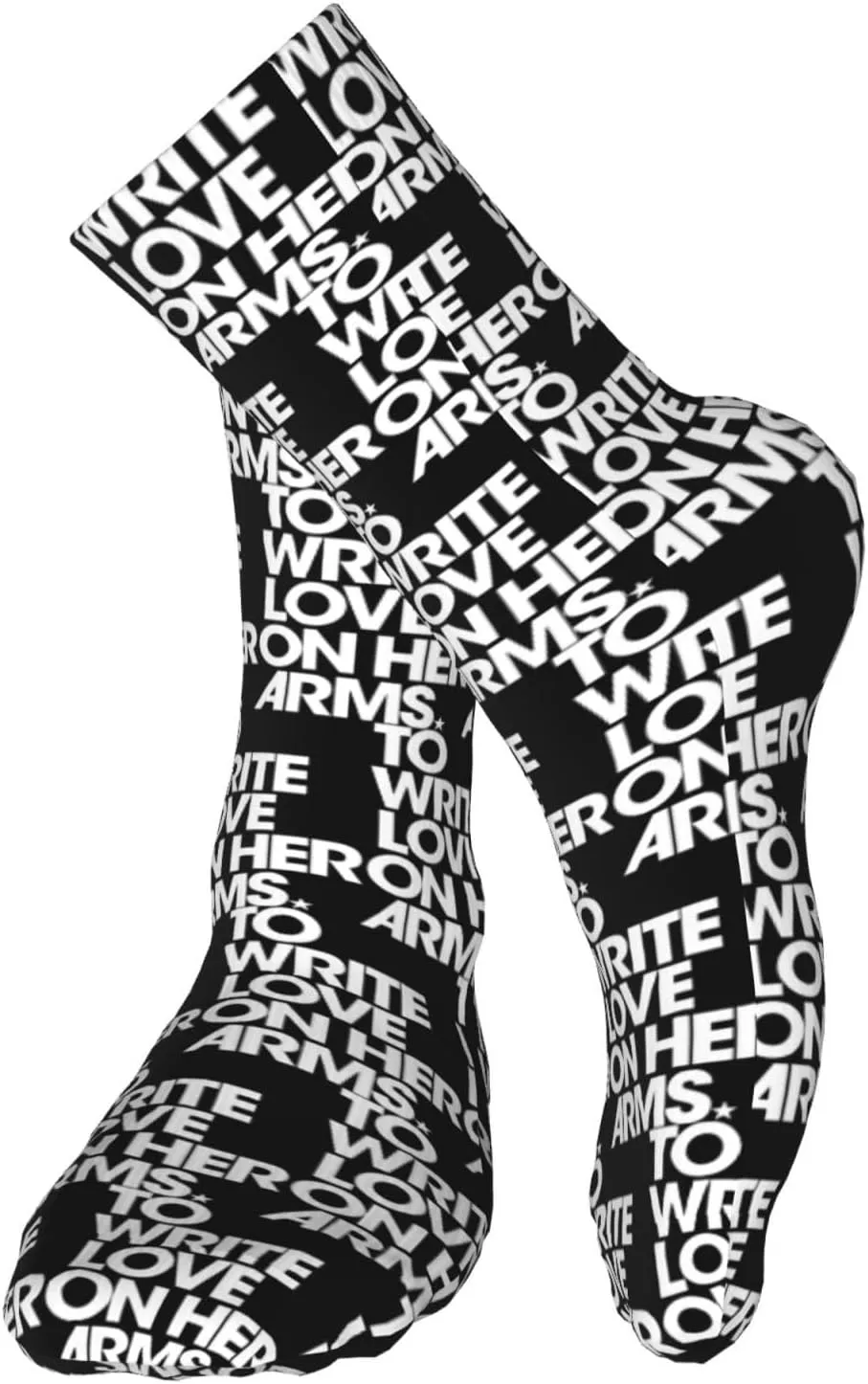 To Write Love On Her Arms Air Cushioned Running Socks Breathable Round Neck Socks