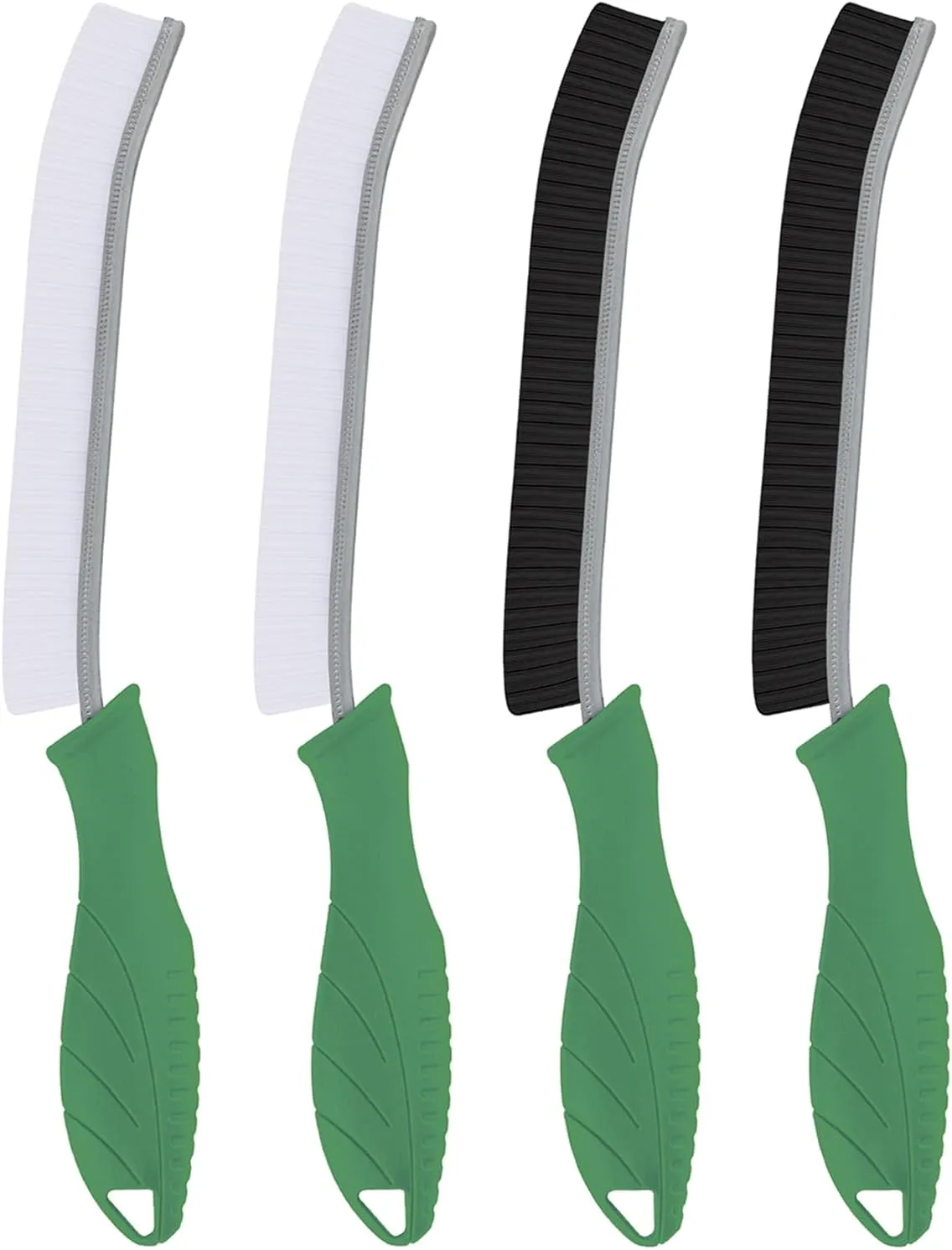 Toilet Brush, 4Pcs Bathroom Cleaning Brush, Toilet Scrubber, Deep Toilet Bowl Brush with Hanging Hole, Multifunctional Gap Cleaning Brush, Bristles for Kitchen Sinks, Tub,Shower (4, Green)