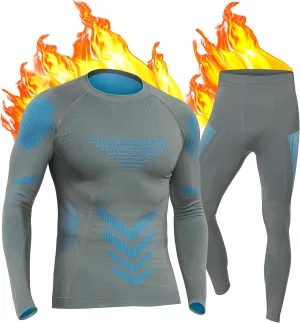 UNIQUEBLLA Long Johns Thermal Underwear Set for Men Thermal Base Layer Cold Weather Bottom Top