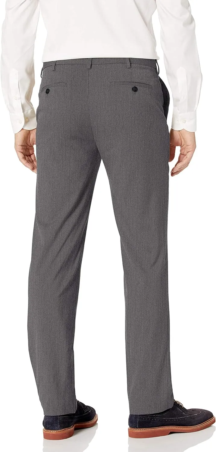 Van Heusen Men's Straight Fit Stretch Flat Front Air Dress Pant