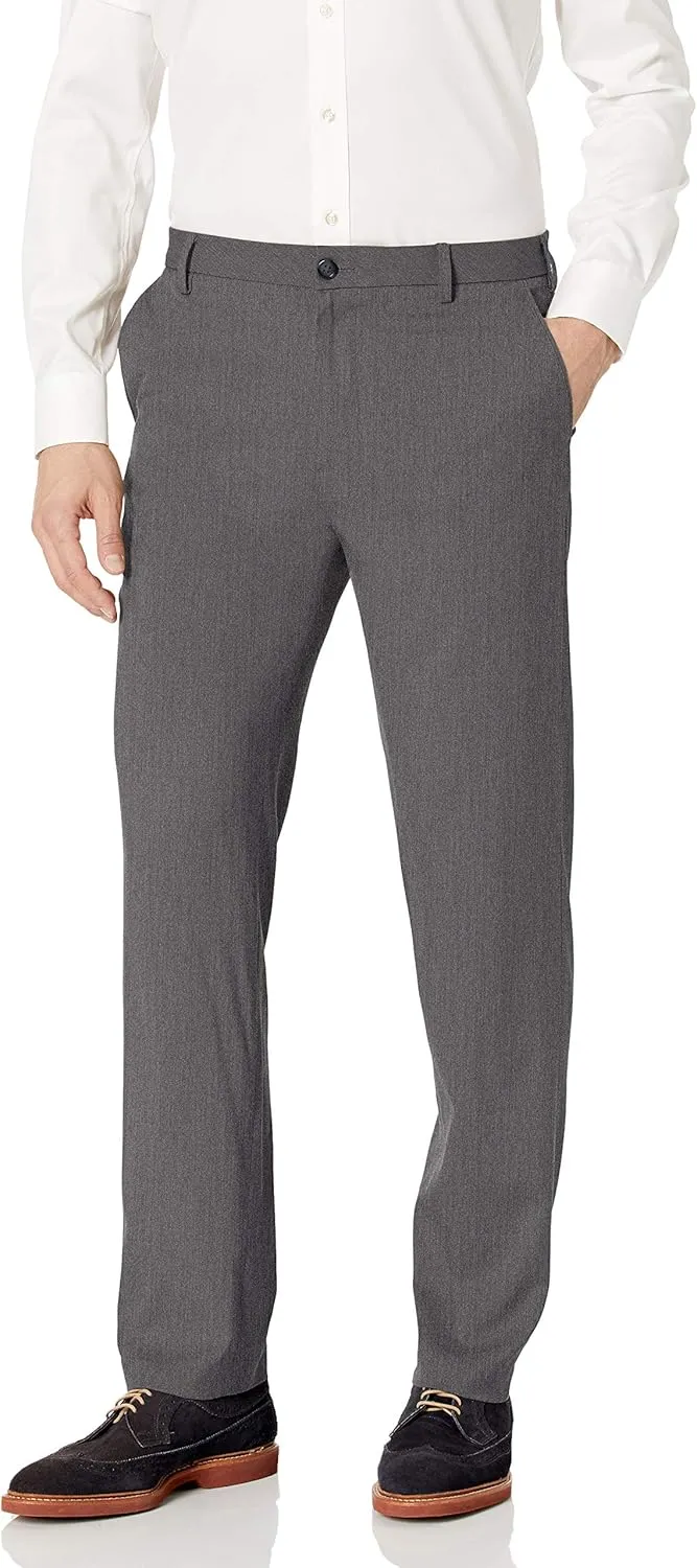 Van Heusen Men's Straight Fit Stretch Flat Front Air Dress Pant