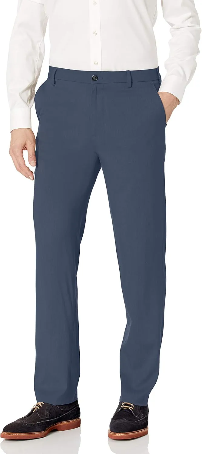 Van Heusen Men's Straight Fit Stretch Flat Front Air Dress Pant