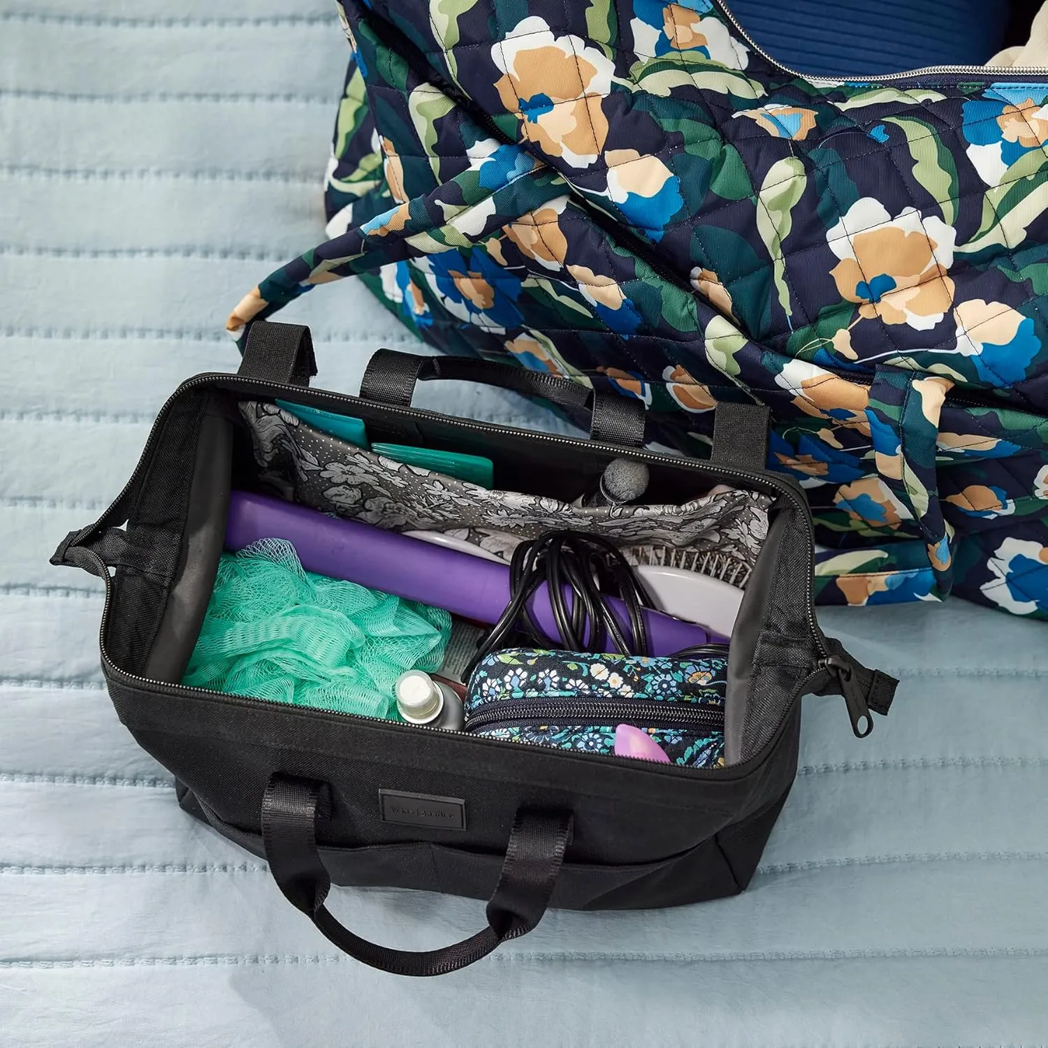 Vera Bradley Women's Recycled Lighten Up ReActive Bag Organizer, Cloud Vine Multi, One Size