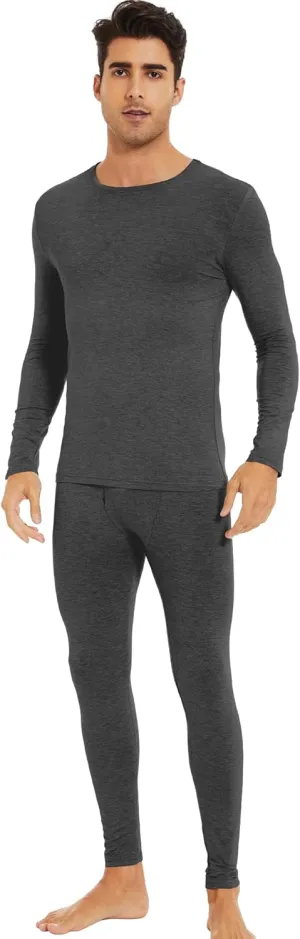WiWi Men's Thermal Underwear Long Johns Set Soft Warm Base Layer Top and Bottom Sets Viscose made from Bamboo S-XXL