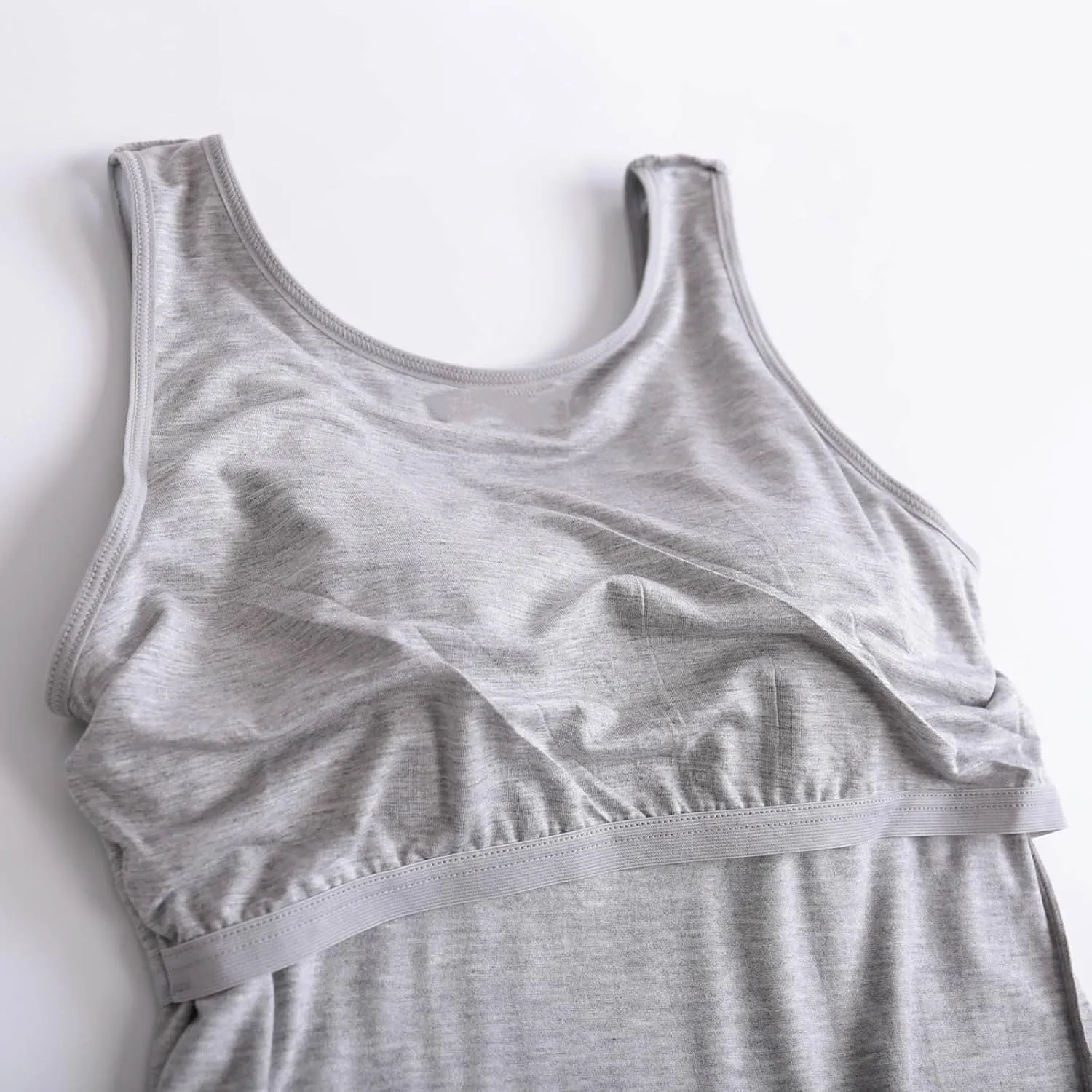 Women Plus Size Tank Tops with Built-in Bra Padded Sleeveless Crew Neck Soft Top Summer Athletic Yoga Camisole