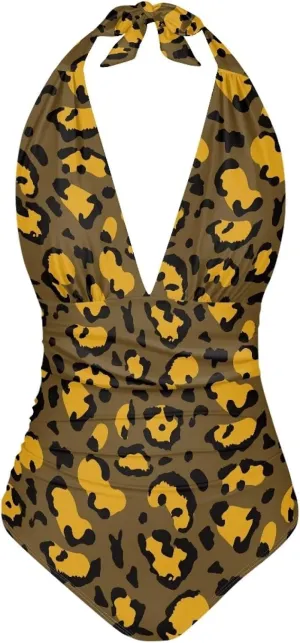 Women Sexy One Piece Swimsuit High Waisted Bathing Suit Cutout Racerback Swimwear Easy to Clean