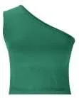 Women Summer Crop Tank Top Double Lined One Shoulder Athletic Tops Sleeveless Cute Going Out Cami Outfit