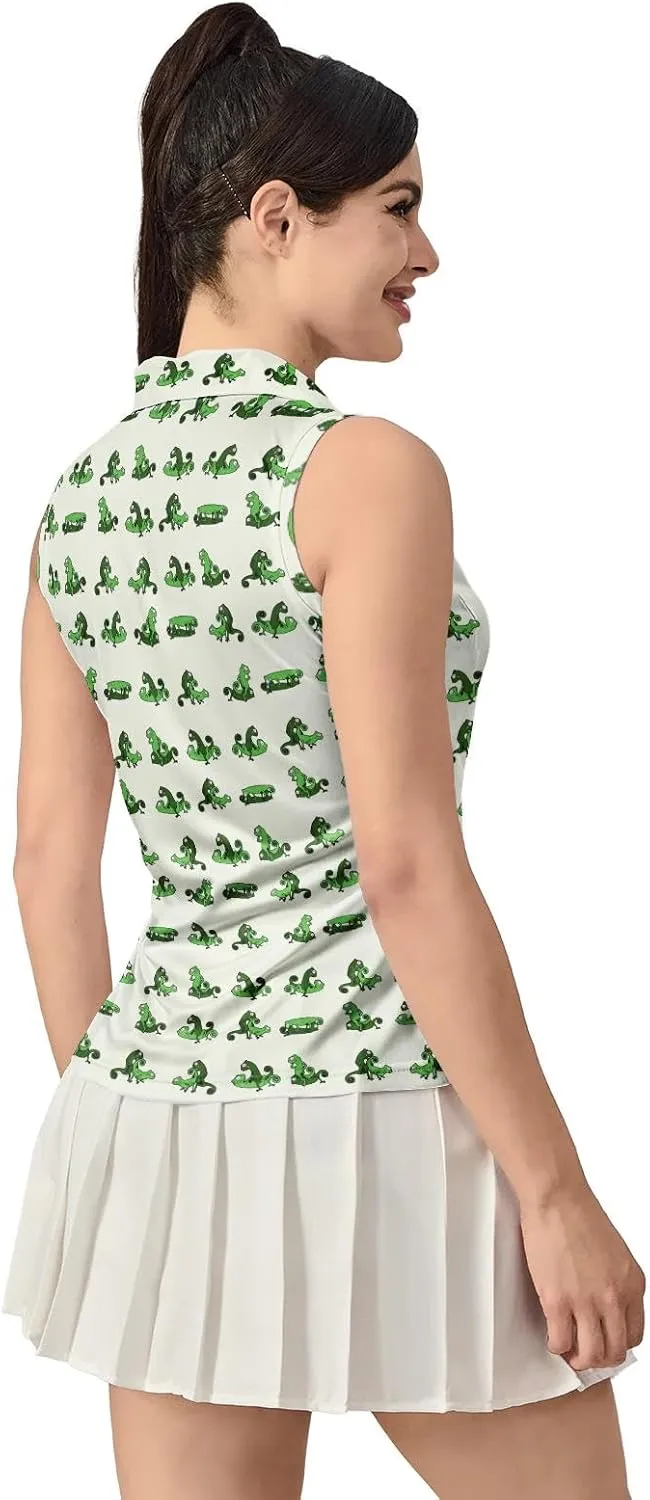 Women's Golf Shirts Sleeveless Polo Shirt Moisture Wicking Tennis Top Athletic Tanks Golf Outfit