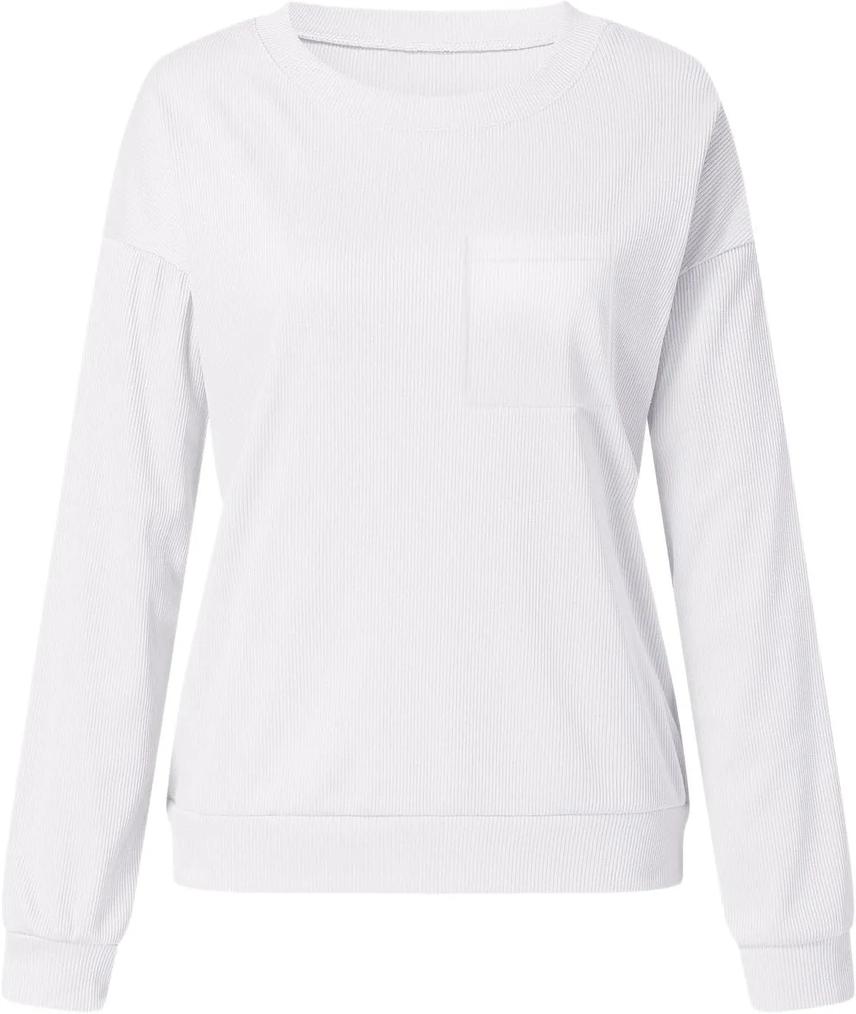 Womens Oversized Sweatshirts Casual Crewneck Long Sleeve Tops No Hood Plain Pullovers Fall Winter Clothes