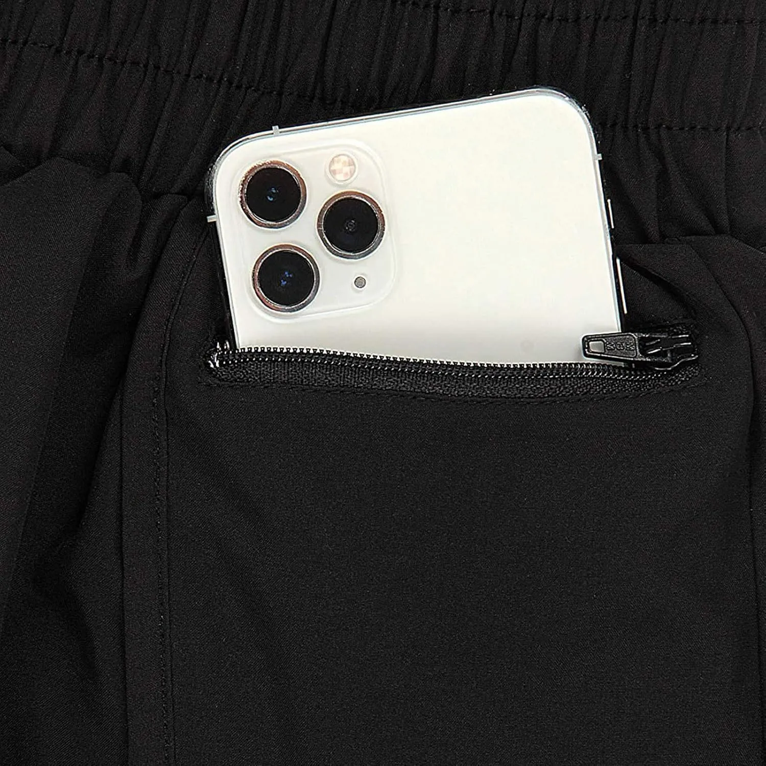 Womens Quick-Dry Running Shorts with Zipper Pockets Athletic Gym Track Workout Shorts Layer Active Shorts