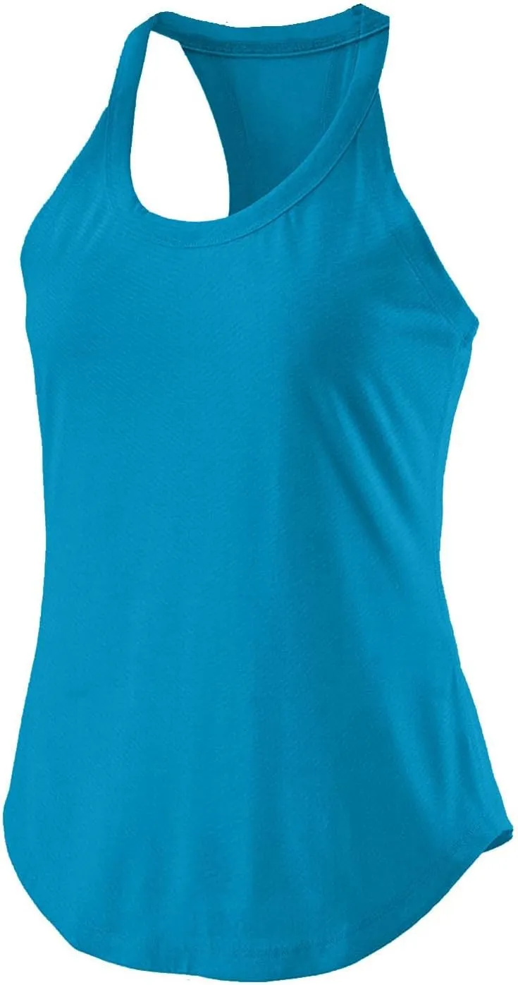 Women's Summer Active Racerback Tank Top Quick Dry Workout Shirts Running Baseball Outfit Soft Camisole