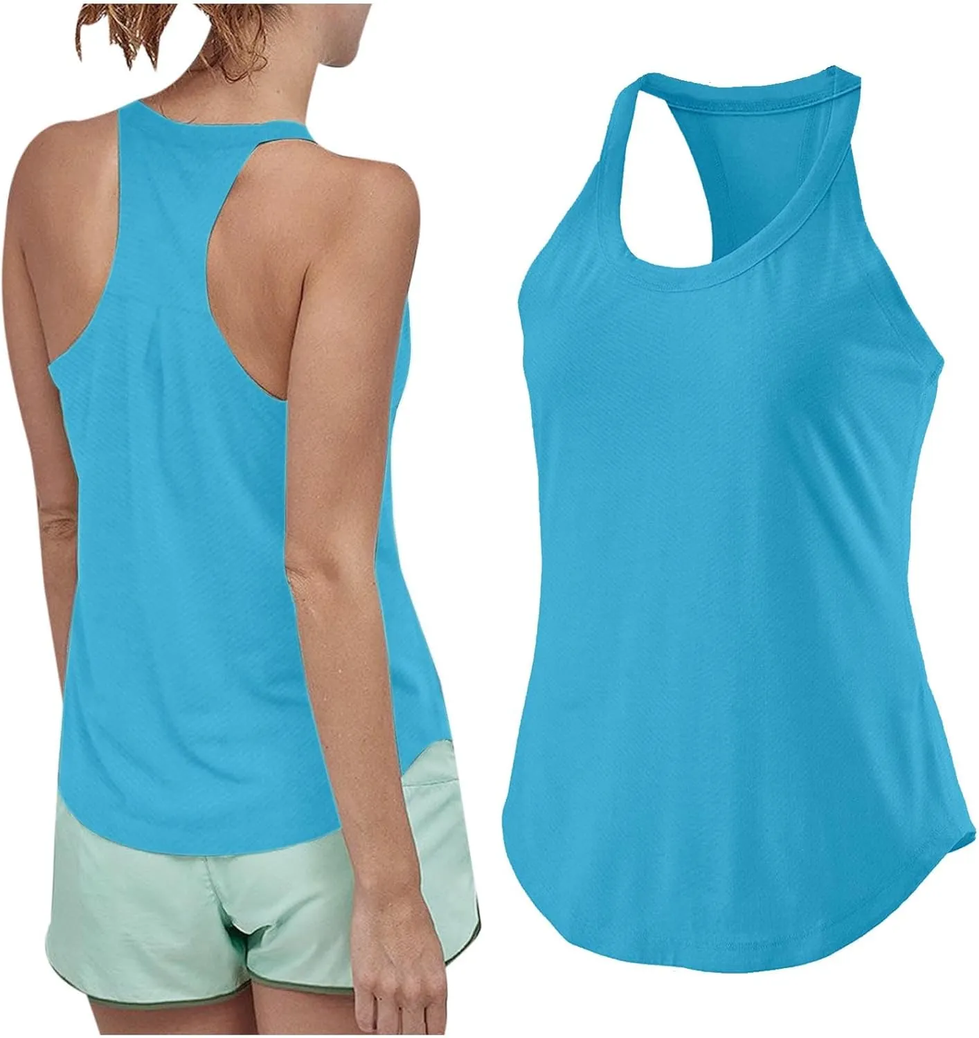 Women's Summer Active Racerback Tank Top Quick Dry Workout Shirts Running Baseball Outfit Soft Camisole