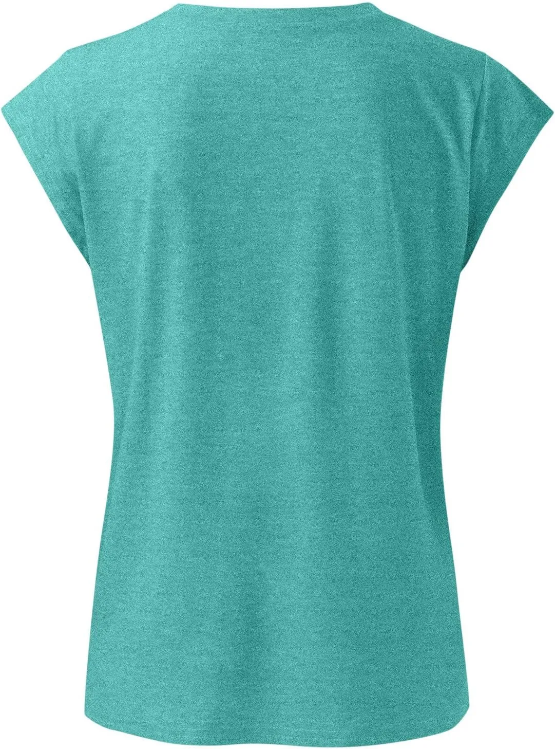 Women's Summer Tops 2025 Trendy Plus Size Cap Sleeve T Shirts Loose Fit Tank Top V Neck Solid Casual Tunic Blouse
