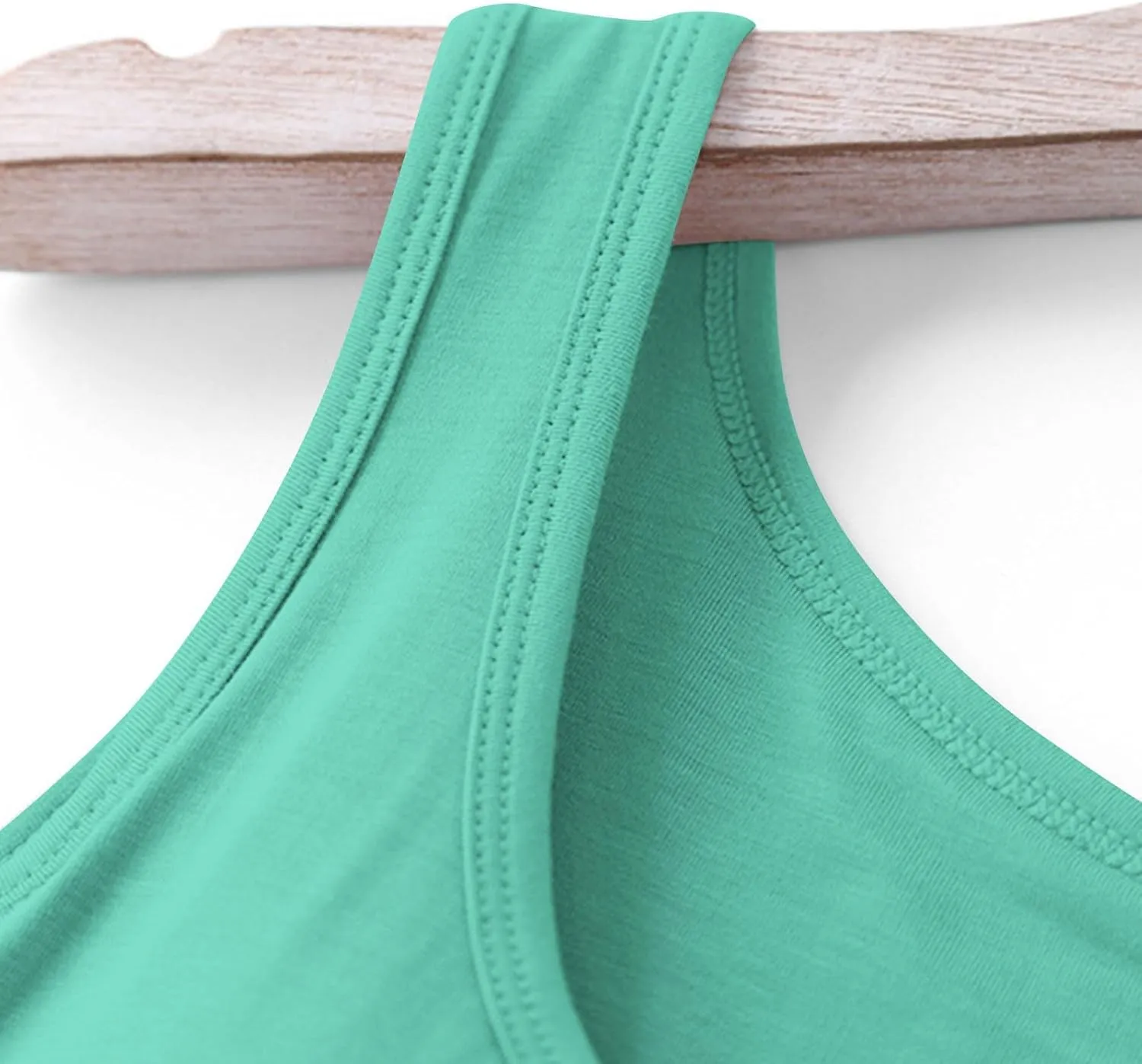 Womens Tank Tops with Built in Bra Seamless Crewneck Workout Tops Sleeveless Athletic Yoga Shirts Sports Gym Clothes