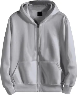 Workout Hoodies For Men Plain Basic Hoodie Full Zip Fleece Sweatshirt Casual Hooded Outerwear Jacket With Pocket
