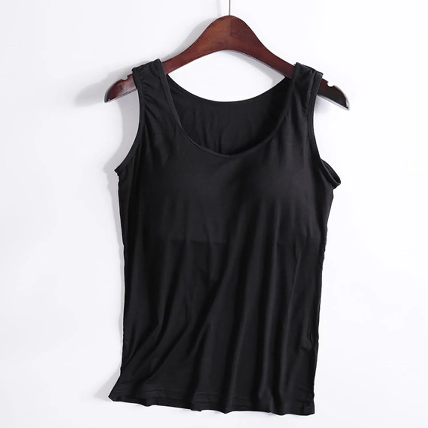Workout Tank Tops for Women with Built in Bra U Neck Basic Camisole Comfort Summer Active Underwear Crop Tops Padded
