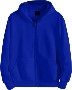 XIAXOGOOL Mens Plain Basic Hoodie Full Zip Fleece Sweatshirt Casual Hooded Outerwear Jacket With Pocket Hoodies For Men