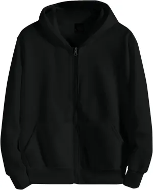 XIAXOGOOL Mens Plain Basic Hoodie Full Zip Fleece Sweatshirt Casual Hooded Outerwear Jacket With Pocket Hoodies For Men