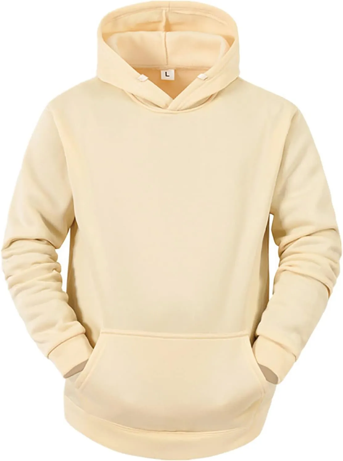 Ymosrh Men's Graphic Hoodies Pullover Long Sleeve Cozy Sport Outwear Solid Color Hoodie With Pockets Men's, L-3XL