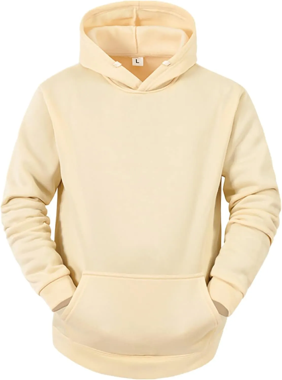 Ymosrh Men's Graphic Hoodies Pullover Long Sleeve Cozy Sport Outwear Solid Color Hoodie With Pockets Men's, L-3XL